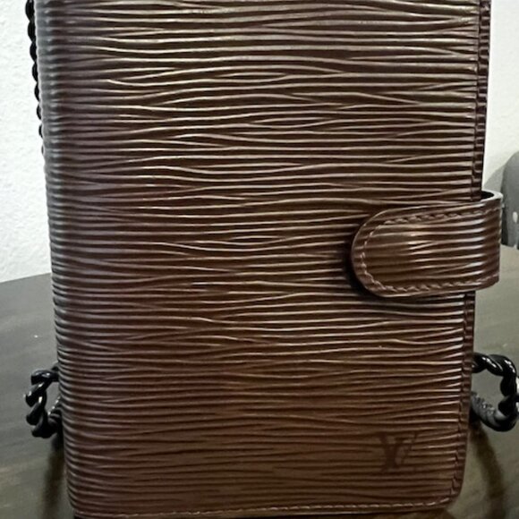 Louis Vuitton Epi Leather Agenda PM / Passport Cover Brown Made in Spain - Picture 1 of 6